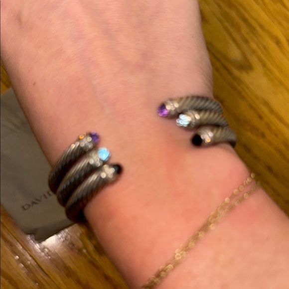 3 David Yurman diamond bracelet set 4mm - Picture 4 of 8